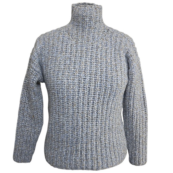 Company Ellen Tracy Sweater Heavy Knit Wool Angora Blend Mock‎ Neck Women S - Picture 1 of 8